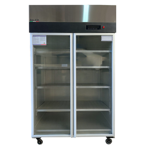 2 puertas Vidrio Dual Mantenedor Refrigerador Industrial